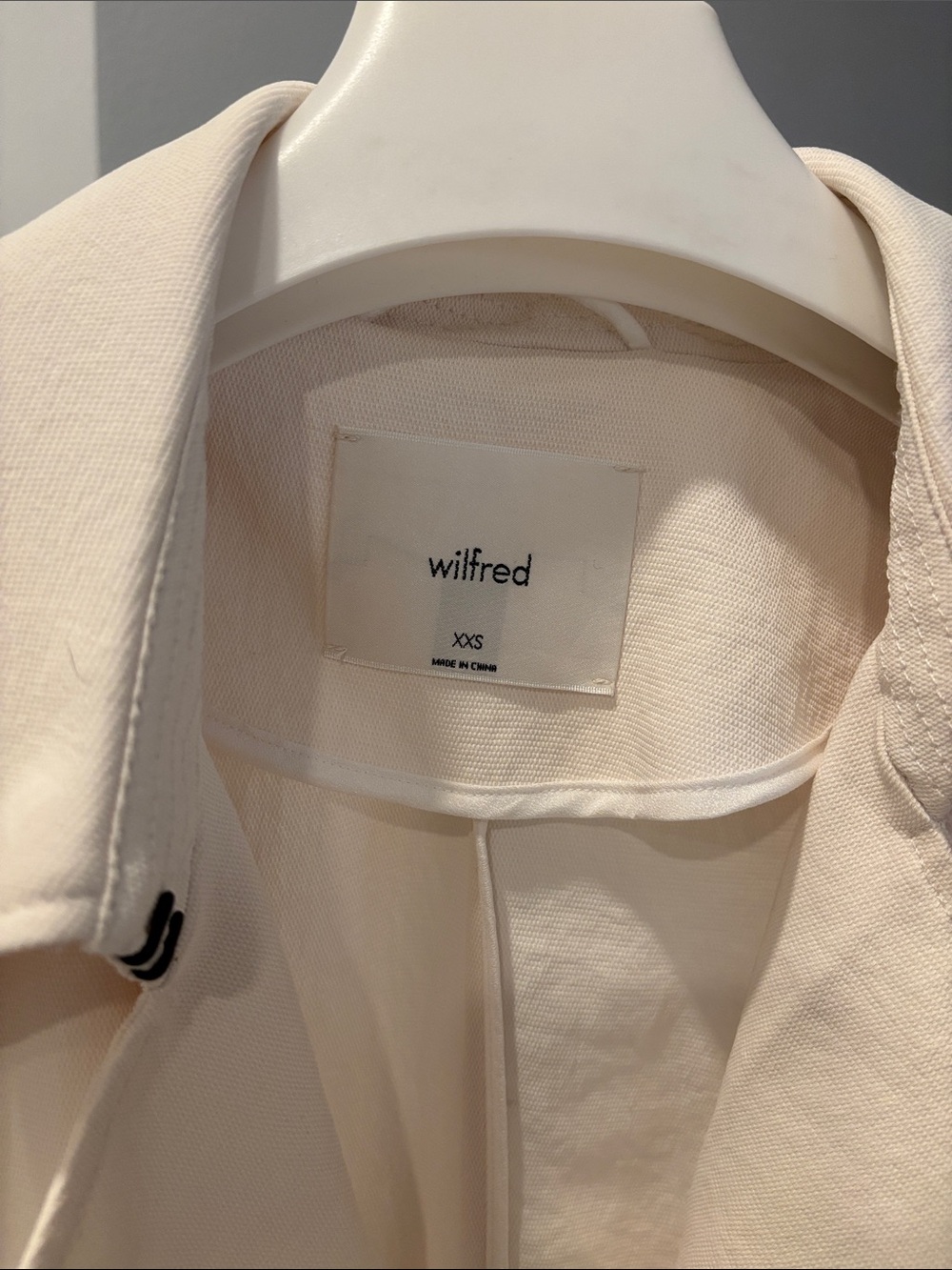 Aritzia Cream Long Button-Front Trench Coat - Picture 3 of 6